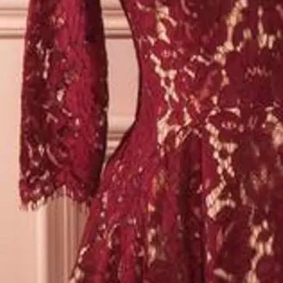 DO+BE Burgundy lace BURGUNDY Dress Size SMALL - Picture 3 of 7